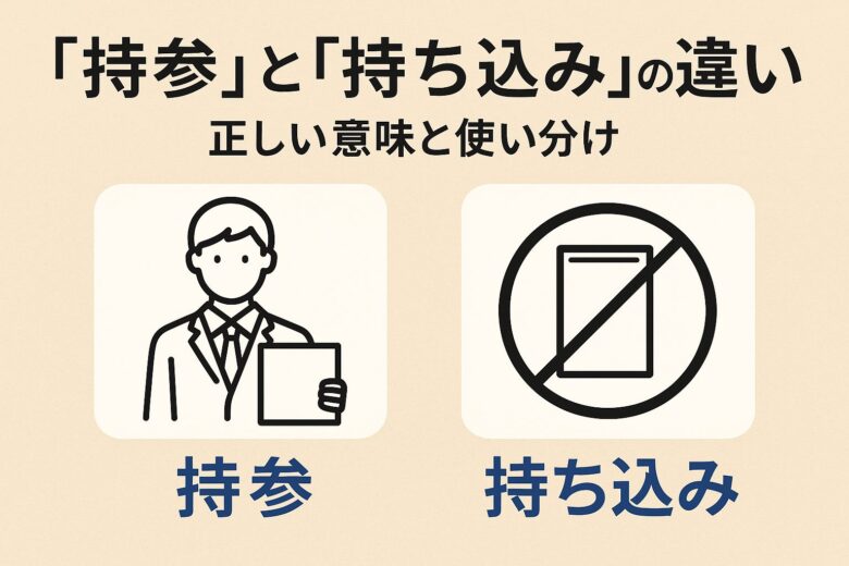持参と持ち込みの違いを解説する記事の画像