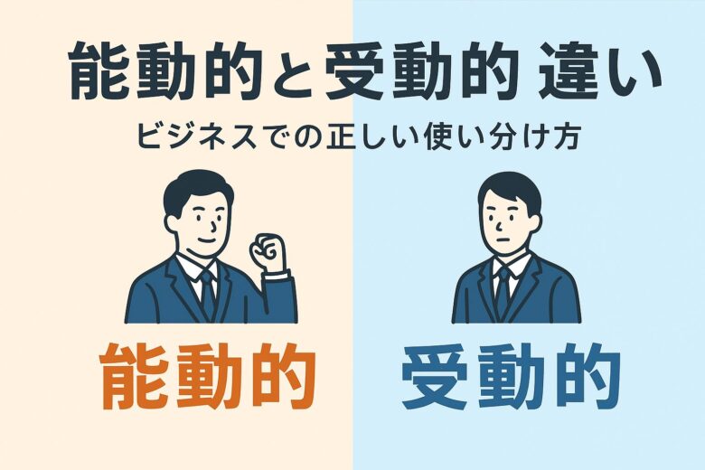 能動的と受動的の違いを解説する記事のアイキャッチ