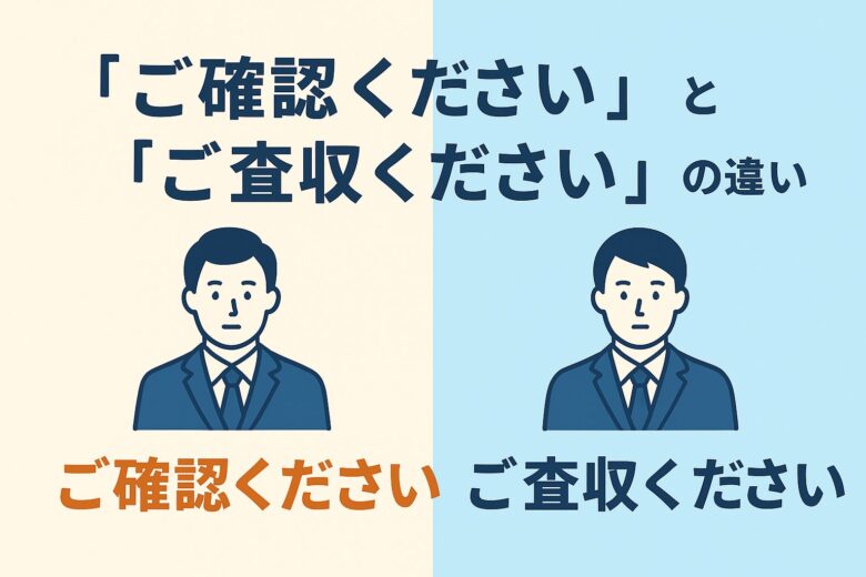 確認と査収の違いを解説する記事のアイキャッチ
