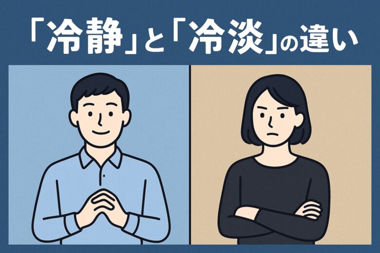 冷静と冷淡の違いを解説する記事のアイキャッチ