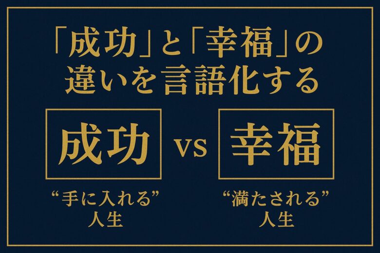 成功と幸福の違いを解説する記事のアイキャッチ
