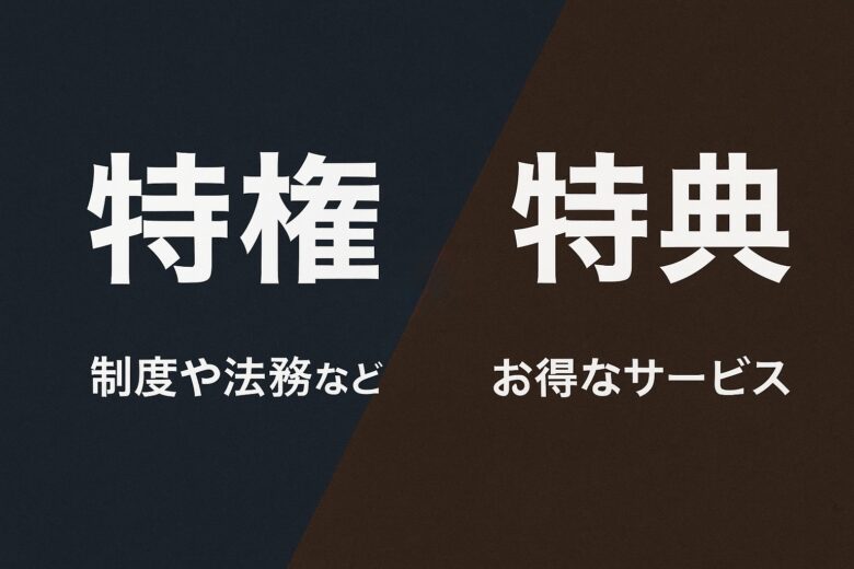 特権と特典の違いを解説する記事のアイキャッチ