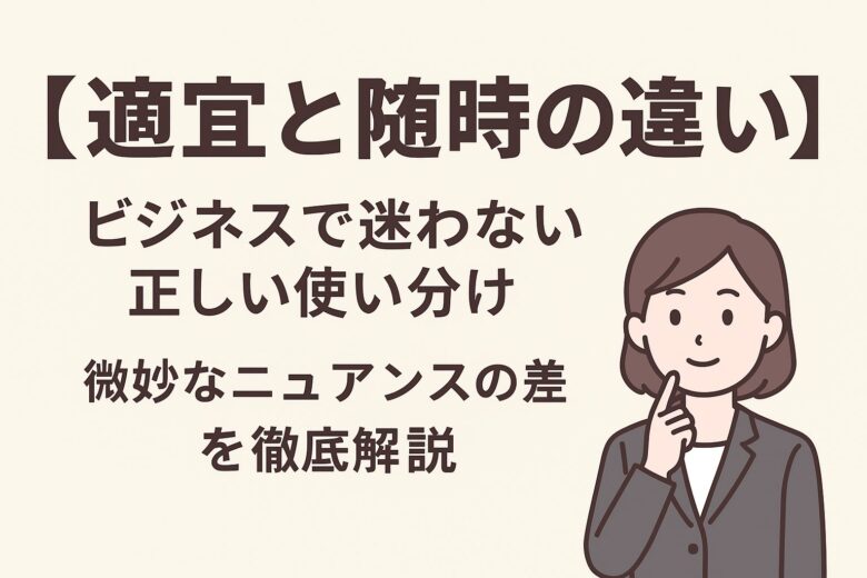 適宣と随時の違いを解説する記事のアイキャッチ