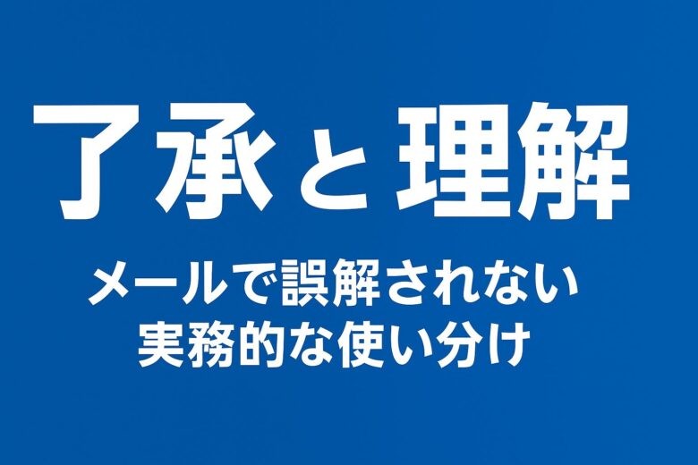 了承と理解の違いを解説する記事のアイキャッチ