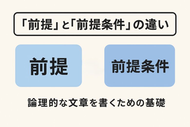 前提と前提条件の違いを解説する記事のアイキャッチ