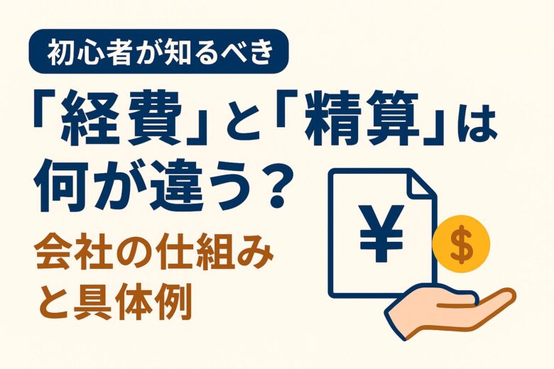 経費ち精算の違いを解説する記事のアイキャッチ