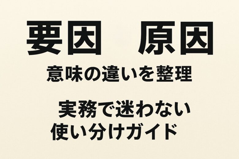 要因と原因の違いを解説する記事のアイキャッチ