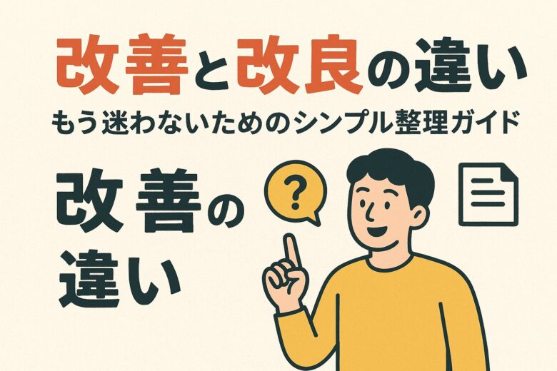 改善と改良の違いを解説する記事のアイキャッチ
