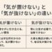 気が置けないと気が抜けないの違いを解説した記事のアイキャッチ